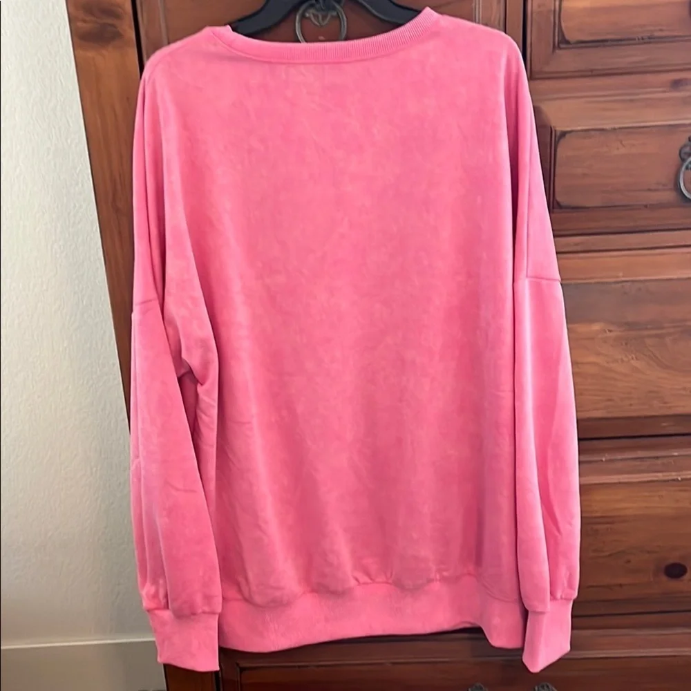 Pink Relaxed Fit Crewneck Sweatshirt Size Large - Picture 4 of 8
